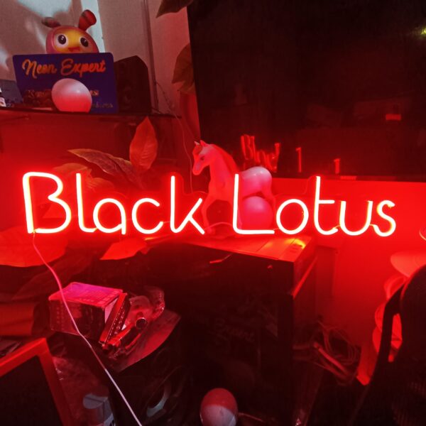 neon light black lotus