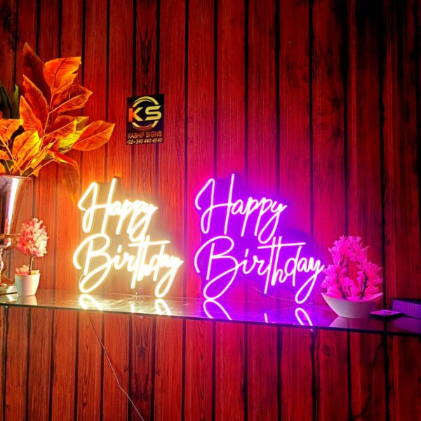 Happy Birthday Neon Light Sign - Image 6