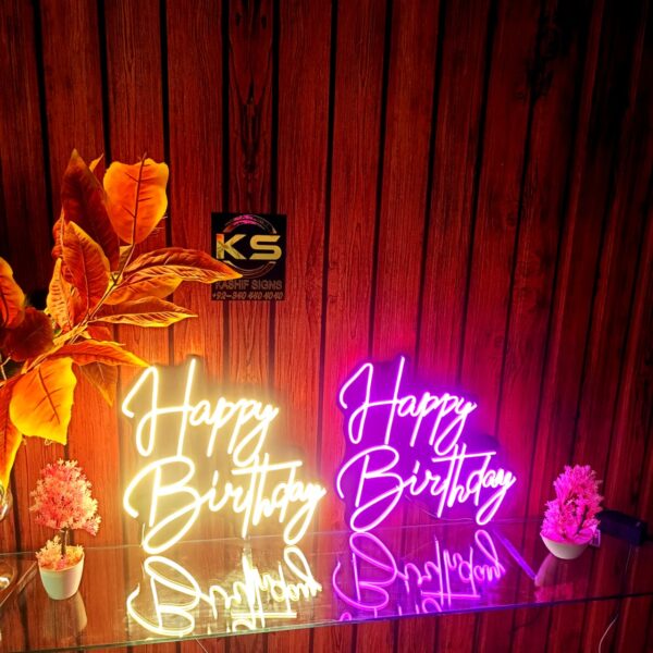 Happy Birthday Neon Light Sign - Image 5