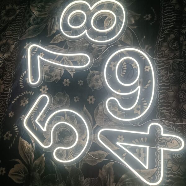 Neon Light Digits Multipurpose | Number Signs For Birthday & Anniversary - Image 5