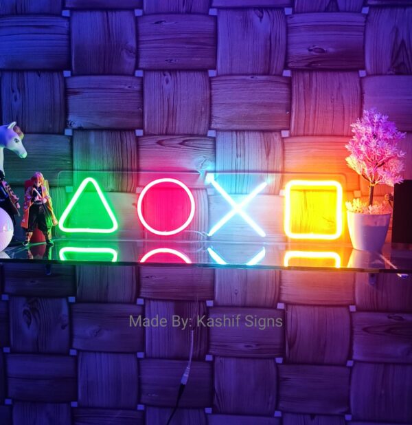 Neon Light Gamer Keys Sign | PlayStation Keys Icon - Image 3